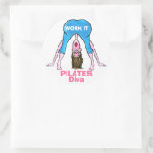 Sticker Rond PILATES Diva (Sac)