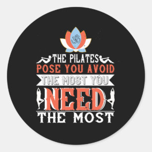 Sticker Rond Pilates Les Pilates Pose Vous Évitez Le Plus Besoi