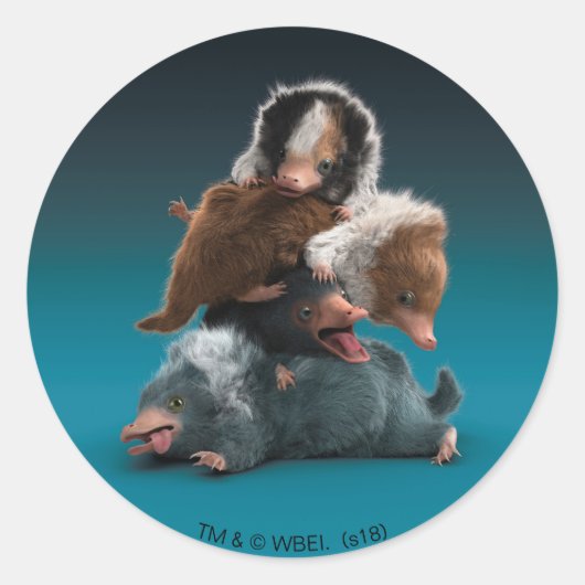 Sticker Rond Pile bébé NIFFLER™ (Devant)