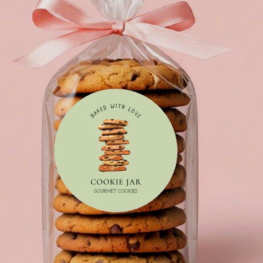 Sticker Rond Pile de biscuits aux pépites de chocolat Boulanger