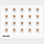 Sticker Rond Pile de biscuits rustiques cuits avec amour (Feuille)