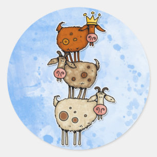 Sticker Rond pile de chèvre
