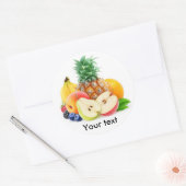 Sticker Rond Pile de fruits frais (Enveloppe)