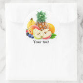 Sticker Rond Pile de fruits frais (Sac)