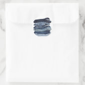Sticker Rond Pile de jean bleu (Sac)