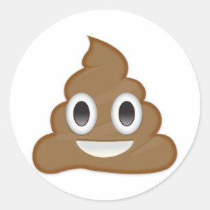 Sticker Rond Pile De Poo Emoji
