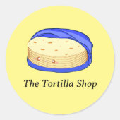 Sticker Rond Pile de tortillas de farine (Devant)