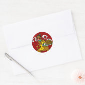 Sticker Rond Pilgrim Scooby-Doo With Turkey (Enveloppe)