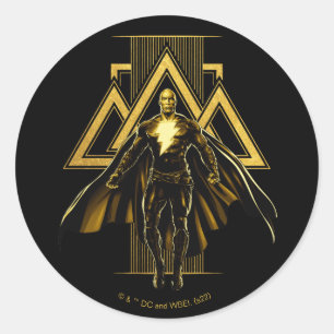 Sticker Rond Pilier triangulaire noir Adam