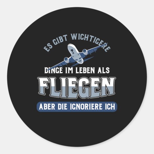 Sticker Rond Pilote Aircraft Flight Planes (Devant)