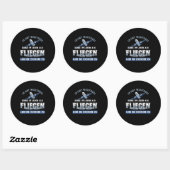 Sticker Rond Pilote Aircraft Flight Planes (Feuille)