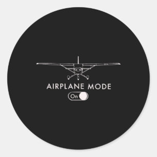 Sticker Rond Pilote C172 Cadeau de vol d'avion Mode manches cou