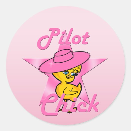 Sticker Rond Pilote Chick #8 (Devant)