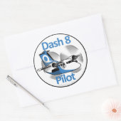 Sticker Rond Pilote Dash 8 (Factory Livery) (Enveloppe)