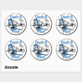 Sticker Rond Pilote Dash 8 (Factory Livery) (Feuille)