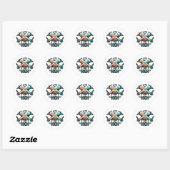 Sticker Rond Pilote de drone (Feuille)
