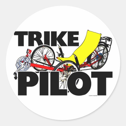 Sticker Rond Pilote de piste (Devant)