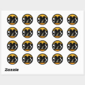 Sticker Rond Pilote de taxi M initial (Feuille)