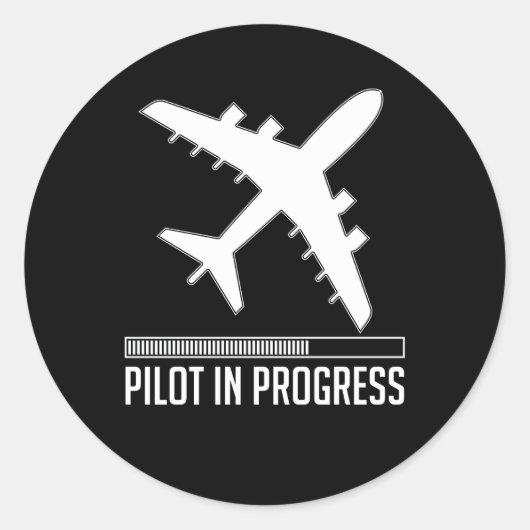 Sticker Rond Pilote en cours (Devant)