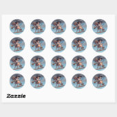 Sticker Rond Pilote Sorcière Charmante (Feuille)