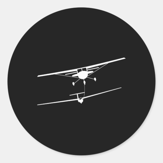 Sticker Rond Pilote Tourné (Devant)