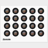 Sticker Rond Pilotes noirs rétro histoire des Noirs seconde gue (Feuille)