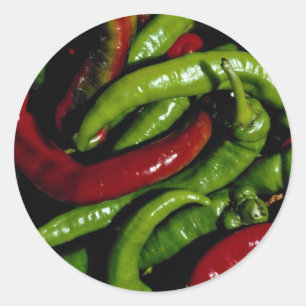 Sticker Rond Piments chauds