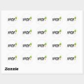 Sticker Rond Piments épicés - nourriture chaude - attention! (Feuille)