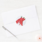 Sticker Rond Piments piment chauds rouges (Enveloppe)