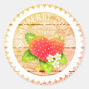Sticker Rond Pin aux nageoires aux fraises