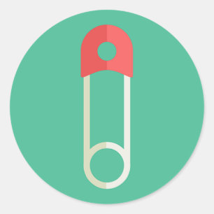 Sticker Rond Pin de couche-culotte