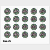 Sticker Rond Pin d'hiver (Feuille)