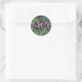 Sticker Rond Pin d'hiver (Sac)