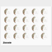 Sticker Rond Pin Élégant (Feuille)