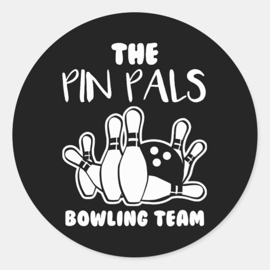 Sticker Rond Pin Pals Team Bowling (Devant)