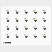 Sticker Rond Pina Colada (Feuille)
