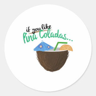 Sticker Rond Pina Colada