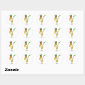 Sticker Rond Pina Colada (Feuille)