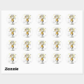 Sticker Rond Pina Colada Boisson Conception Recette (Feuille)
