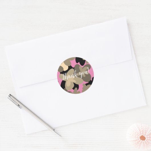 Sticker Rond Pincé floral (Enveloppe)