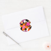 Sticker Rond Pincé floral (Enveloppe)