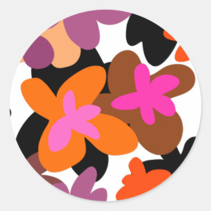 Sticker Rond Pincé floral