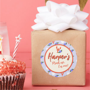 Sticker Rond "Pince-moi ! I'm One" Homard côtier Anniversaire