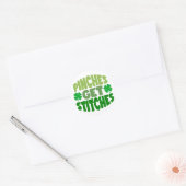 Sticker Rond Pinches Obtenir des pointes 🍀 😆 (Enveloppe)