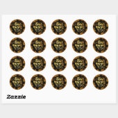 Sticker Rond Pine Gold du Nouvel An Elegant Corporate Party (Feuille)