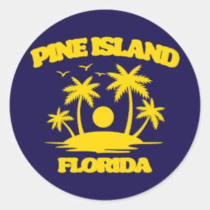 Sticker Rond Pine Island Floride