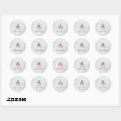 Sticker Rond Pine Tree Globe Snow Holiday   (Feuille)