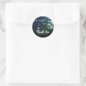Sticker Rond Pine Tree & Lights Soirée d'hiver Mariage Faveur (Sac)
