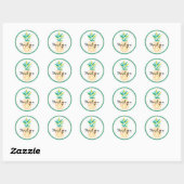 Sticker Rond Pineapple (Feuille)