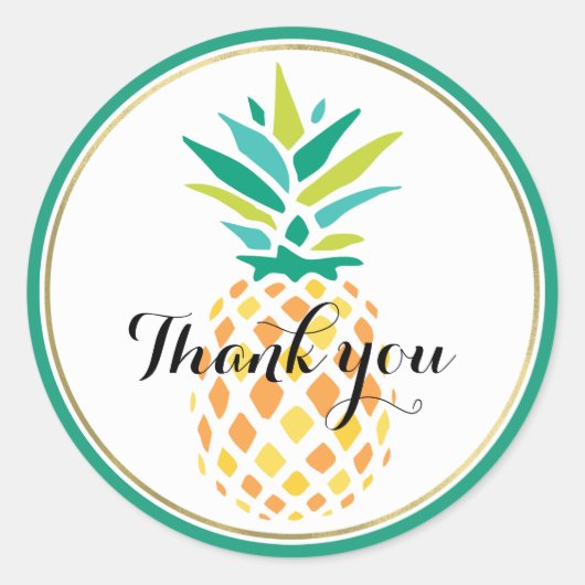 Sticker Rond Pineapple (Devant)